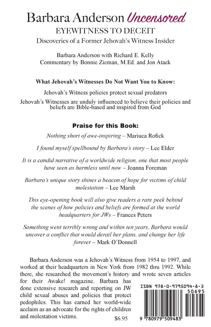 Rückseitencover Barbara Anderson Uncensored: Eyewitness to Deceit