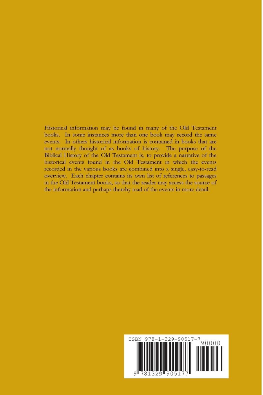 Rückseitencover Biblical History of the Old Testament