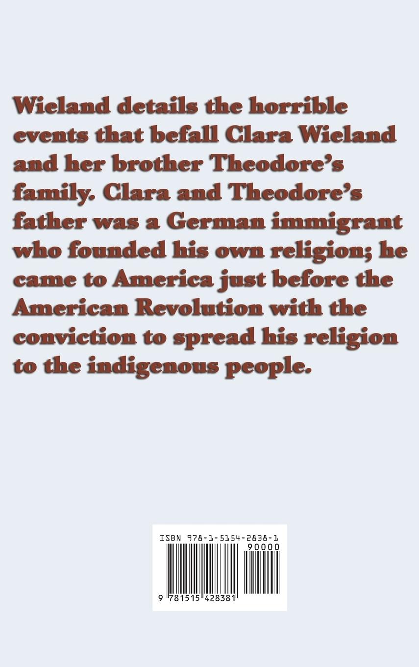 Rückseitencover Wieland -Or- The Transformation