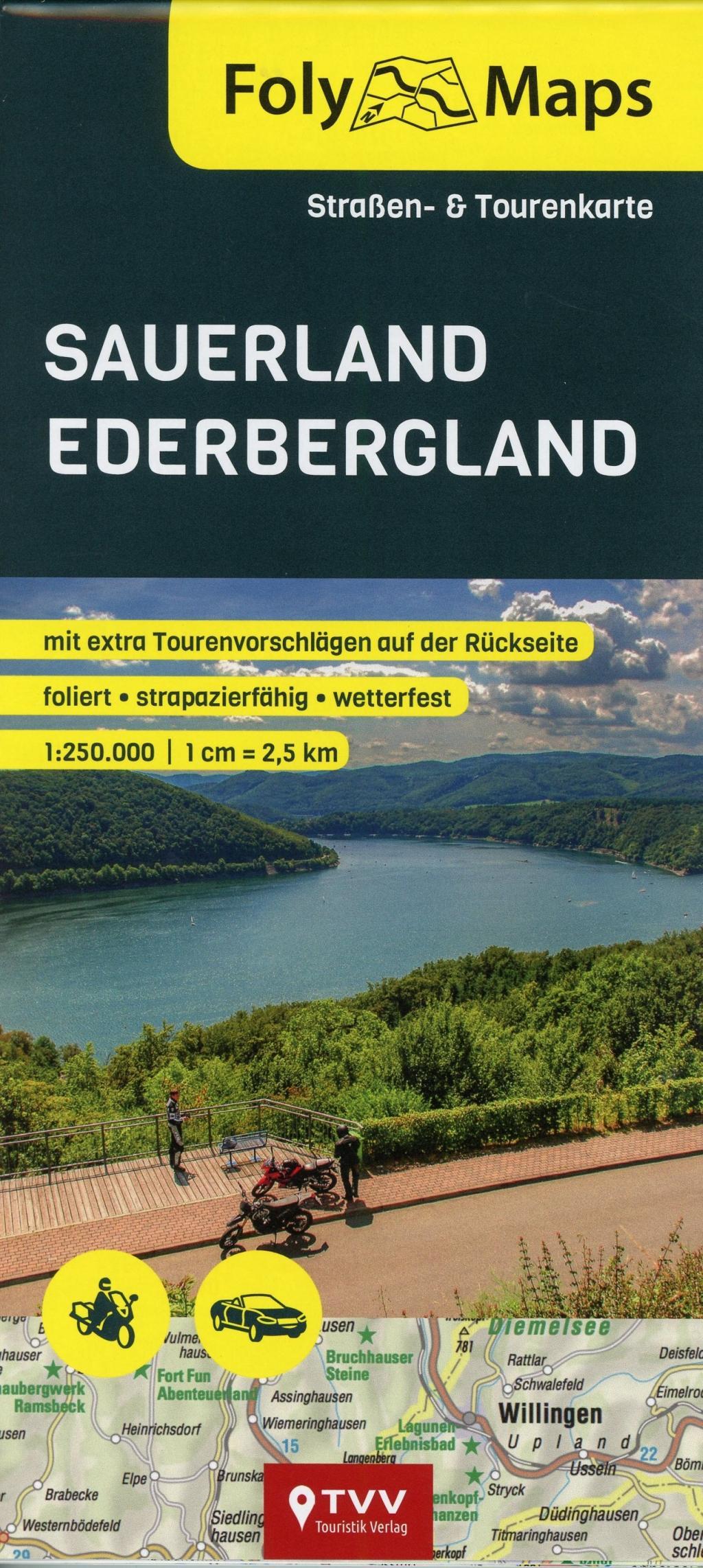Vorderes Coverbild FolyMaps Sauerland Ederbergland 1:250 000