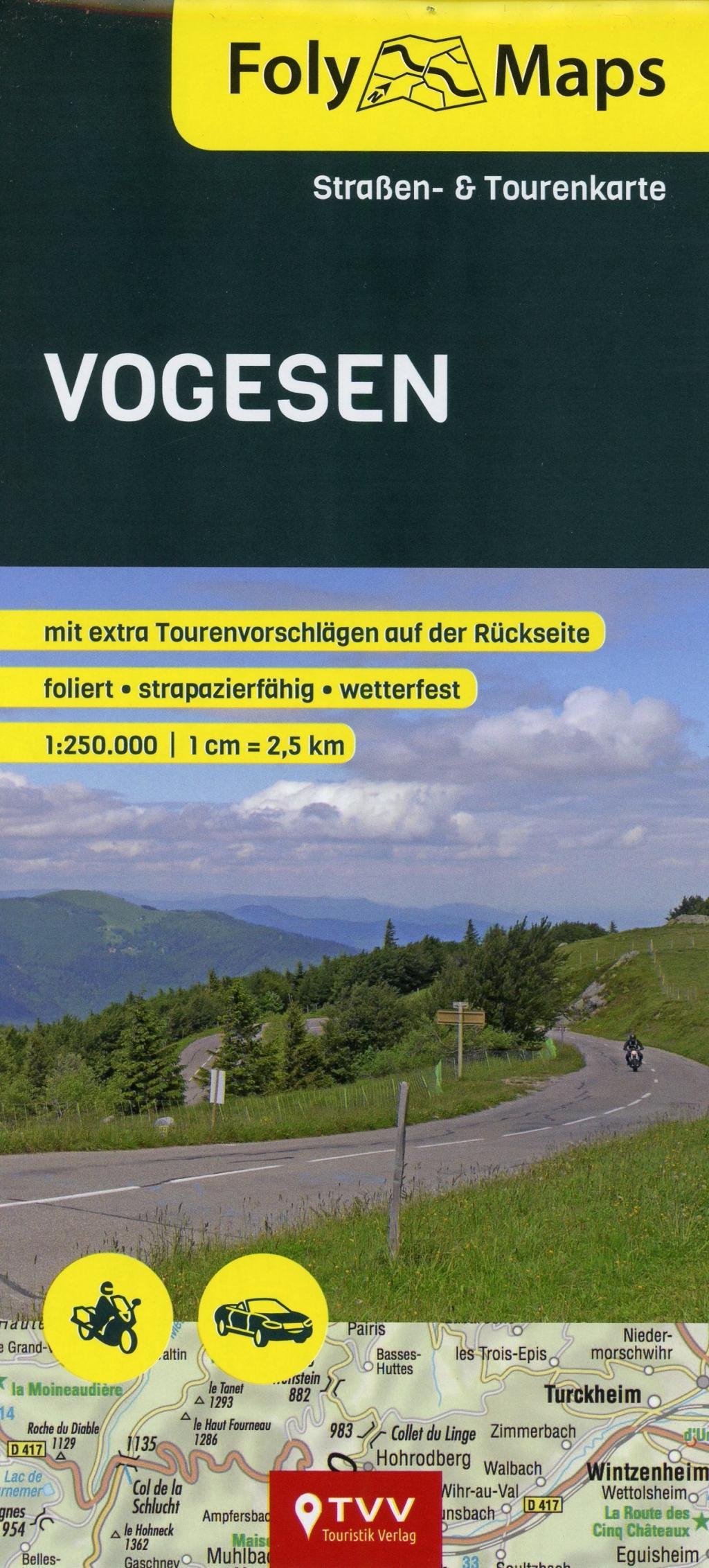 Vorderes Coverbild FolyMaps Vogesen 1:250 000