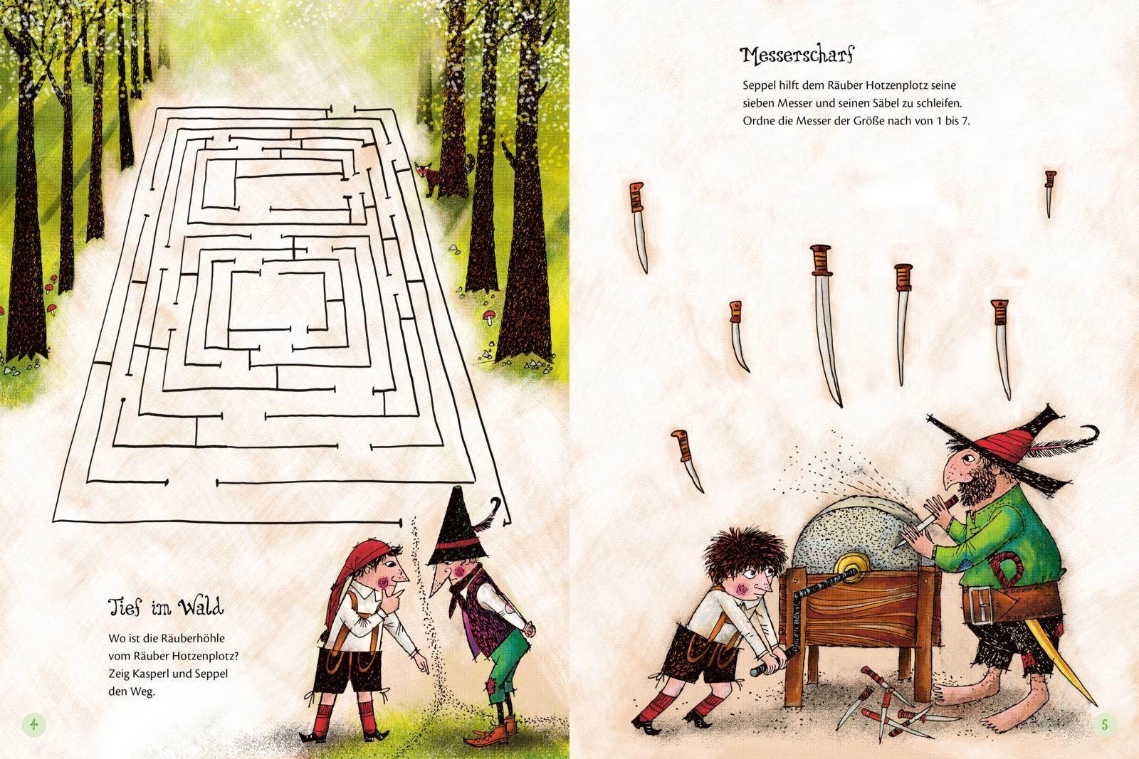 Beispielinhalt (Bild) Mein großes Räuber Hotzenplotz-Rätselbuch