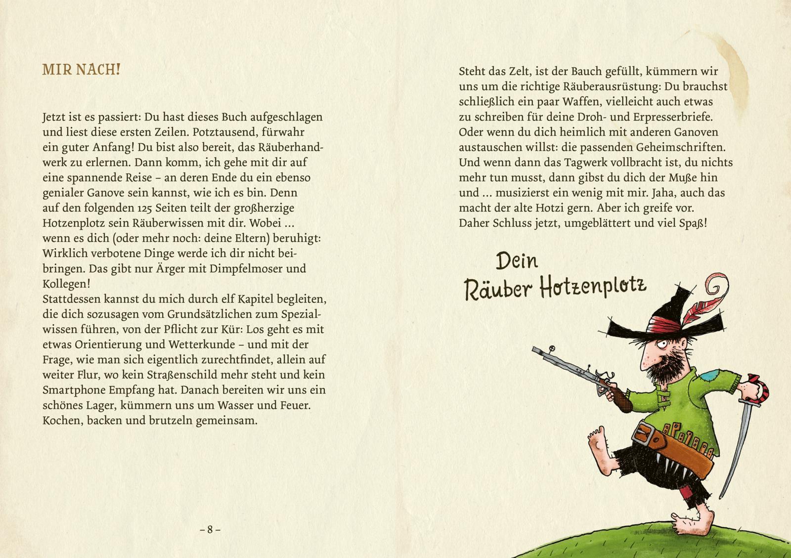 Beispielinhalt (Bild) Das streng geheime Räuberhandbuch
