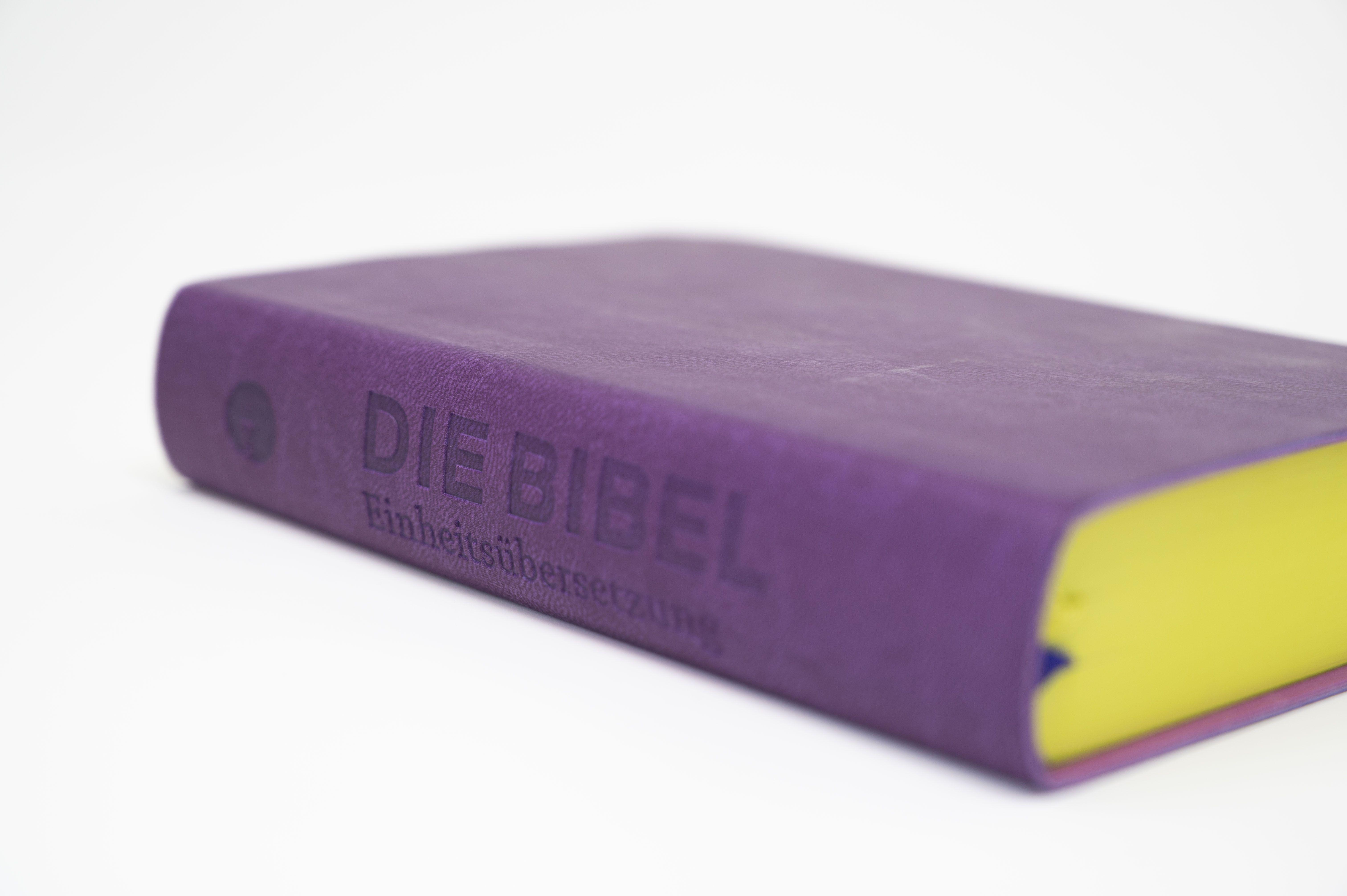 Beispielinhalt (Bild) Die Bibel. Senfkorn, Handschmeichler lila