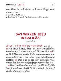 Beispielinhalt (Bild) Klein-Ausgabe 4 Evangelien