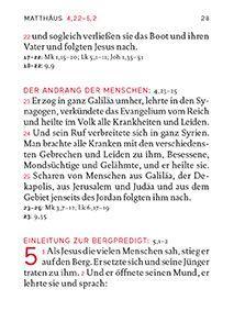 Beispielinhalt (Bild) Klein-Ausgabe 4 Evangelien