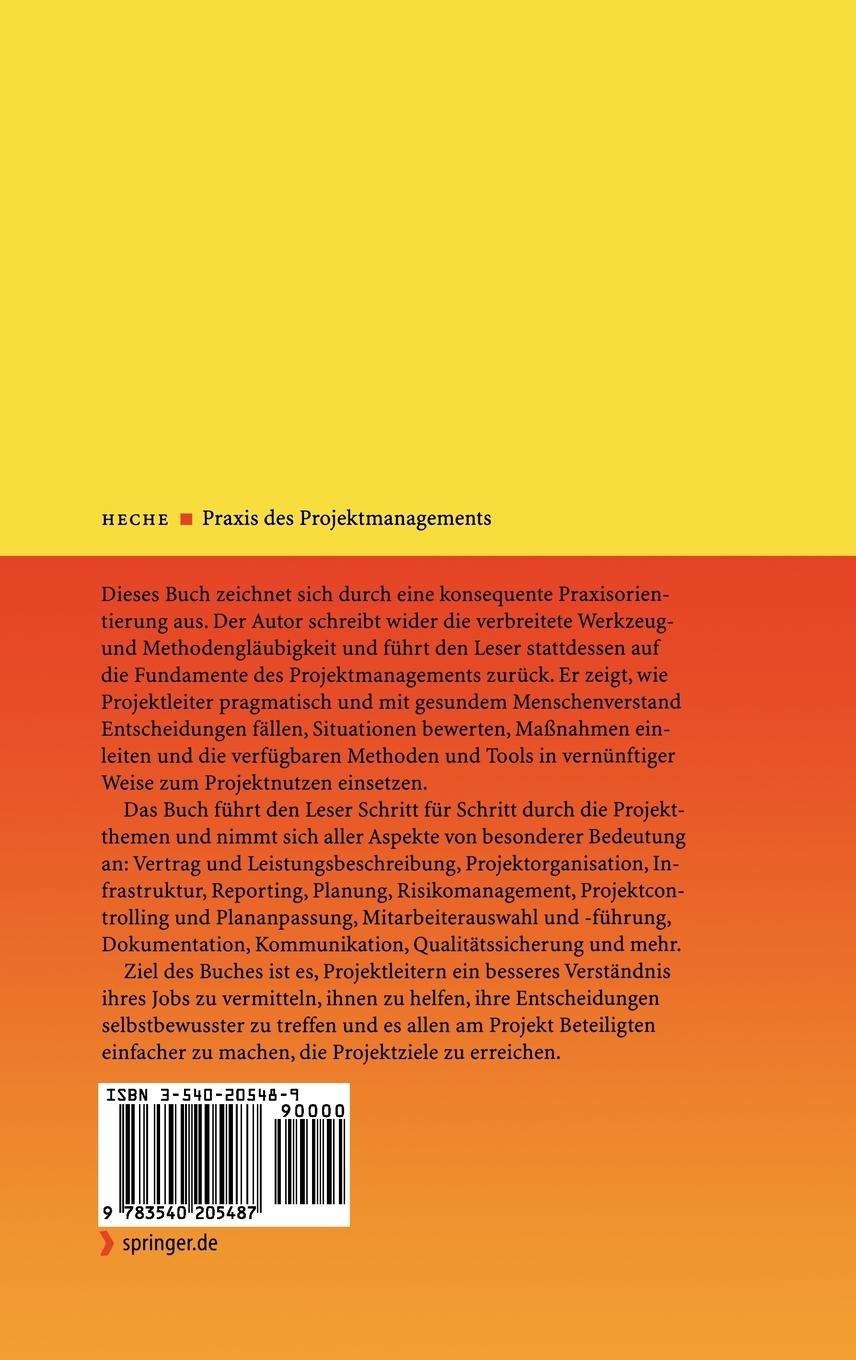 Rückseitencover Praxis des Projektmanagements