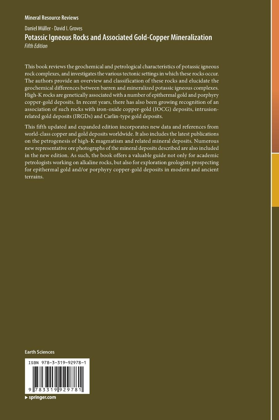 Rückseitencover Potassic Igneous Rocks and Associated Gold-Copper Mineralization