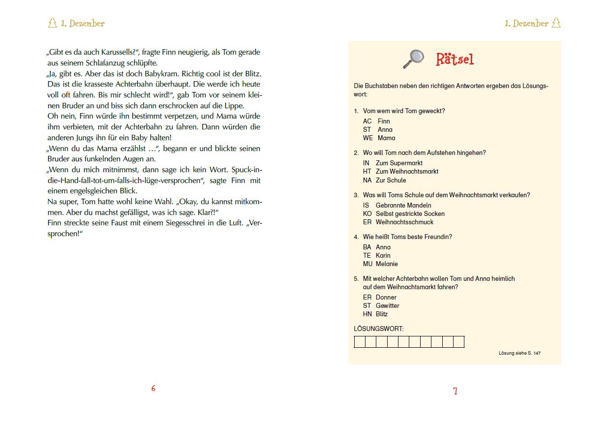 Beispielinhalt (Bild) Drei Weihnachtsdetektive auf heißer Spur