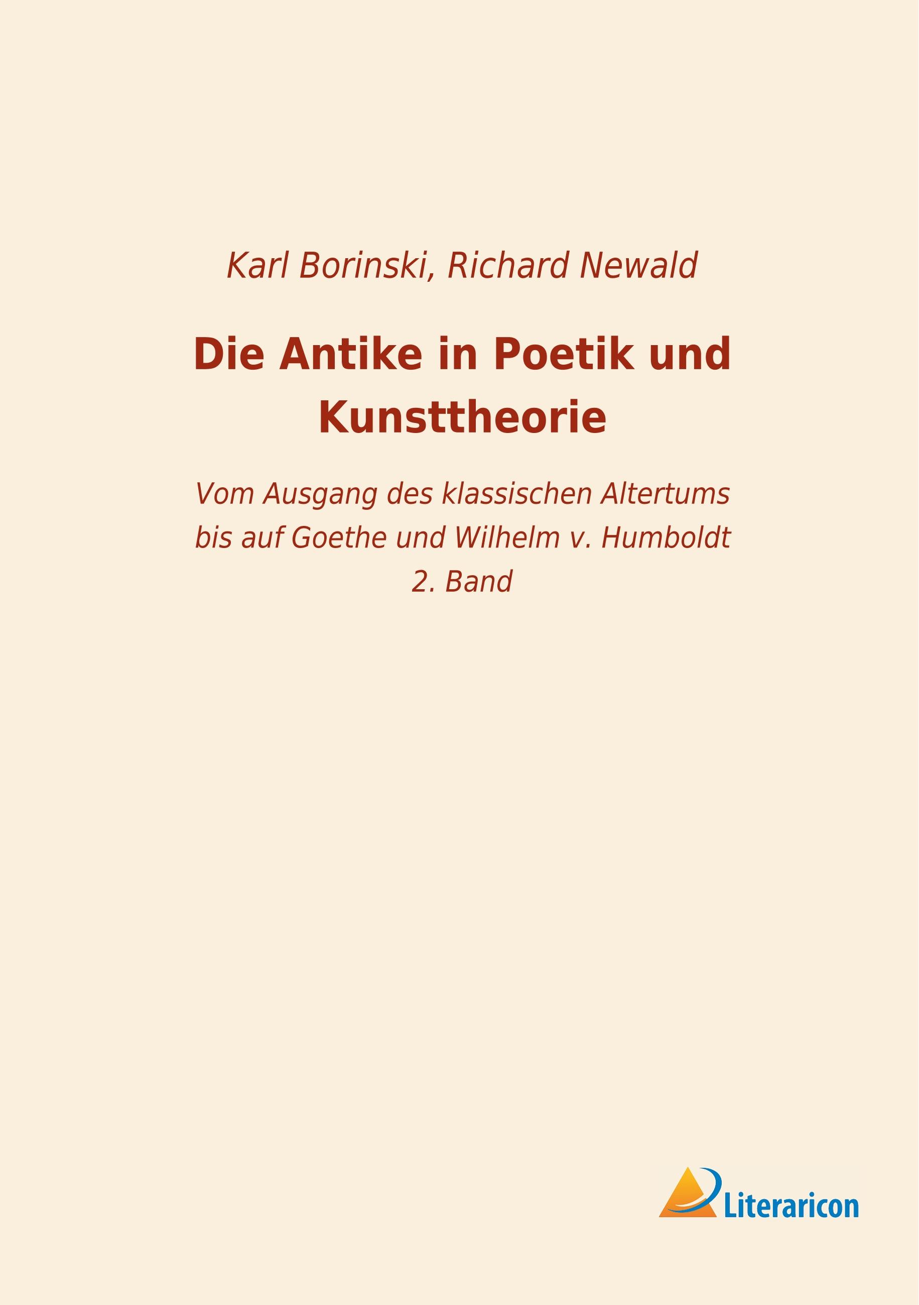 Vorderes Coverbild Die Antike in Poetik und Kunsttheorie
