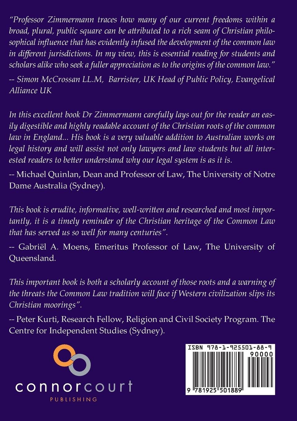 Rückseitencover Christian Foundations of the Common Law
