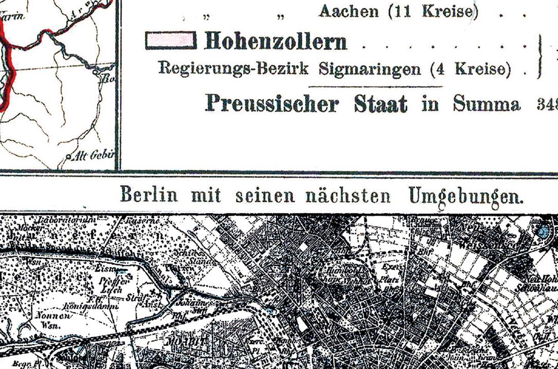 Beispielinhalt (Bild) Historische Preussenkarte / DER PREUSSISCHE STAAT - 1905 [gerollt]