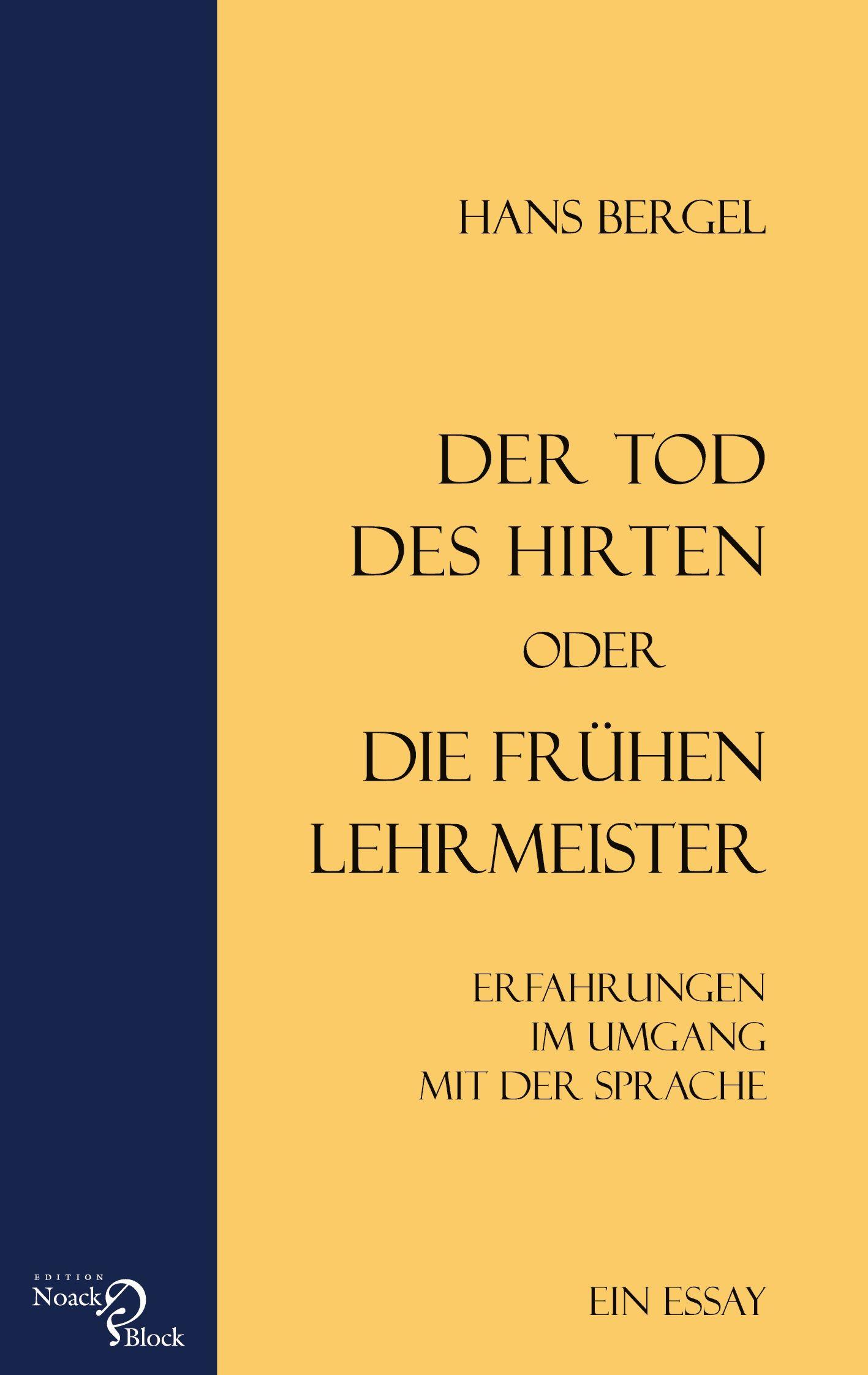 Vorderes Coverbild Der Tod des Hirten oder Die frühen Lehrmeister