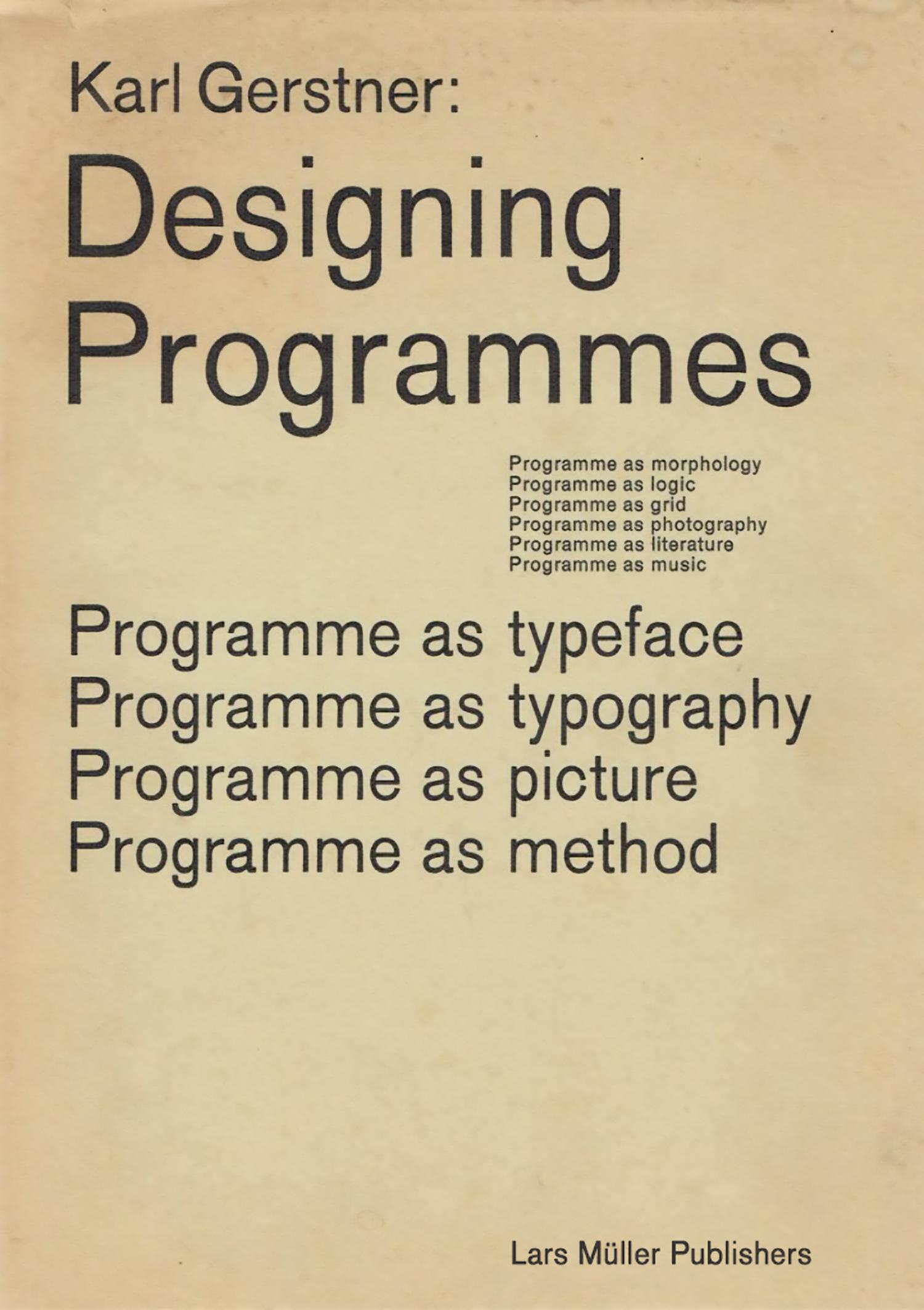 Vorderes Coverbild Designing Programmes