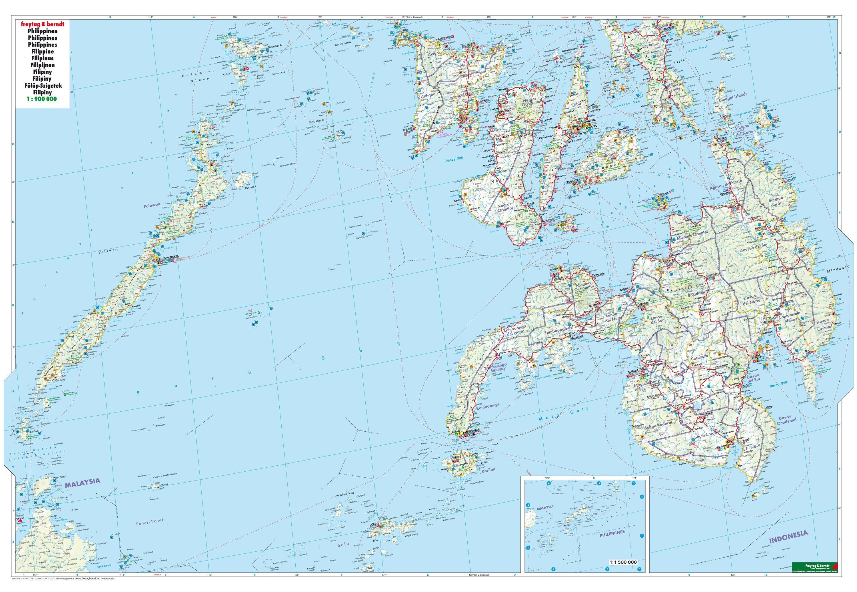 Beispielinhalt (Bild) Philippinen, Autokarte 1:900.000