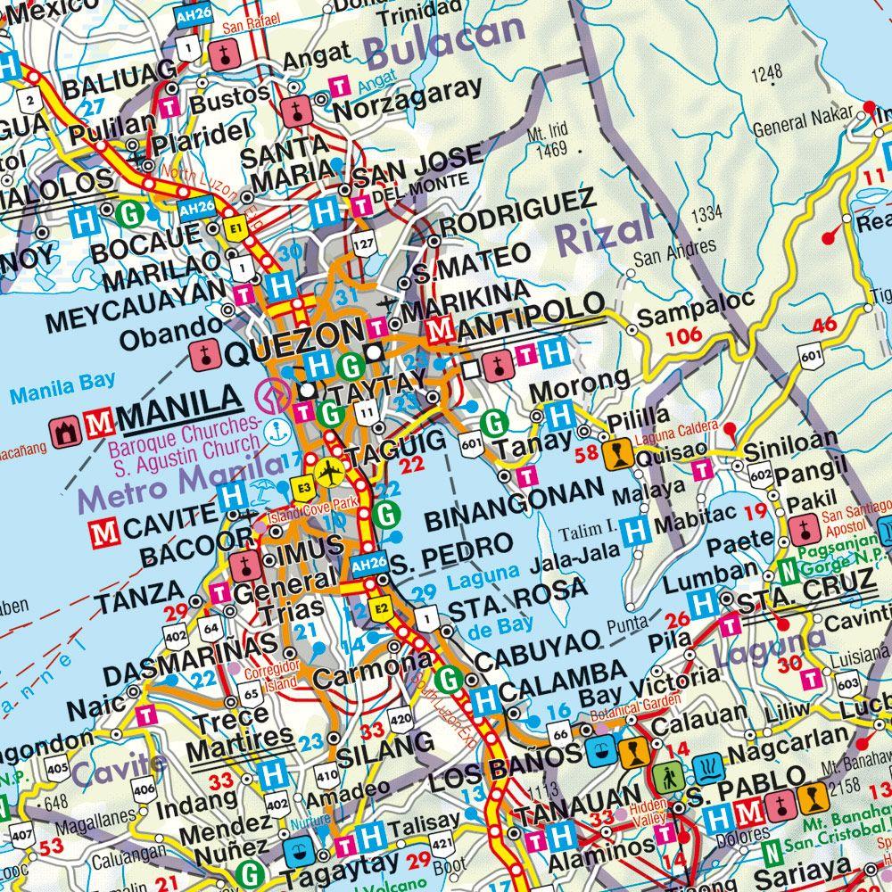 Beispielinhalt (Bild) Philippinen, Autokarte 1:900.000