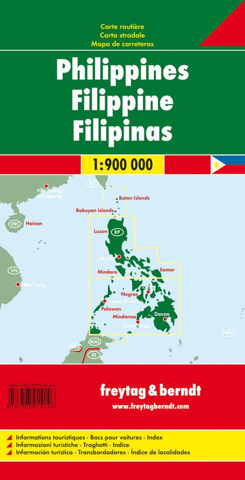 Rückseitencover Philippinen, Autokarte 1:900.000