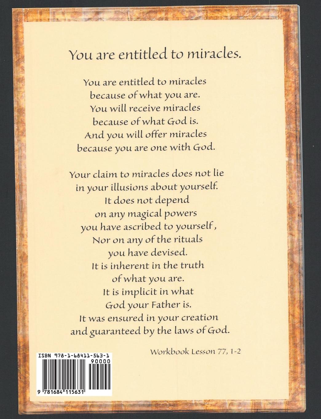 Rückseitencover A Course in Miracles-Original Edition