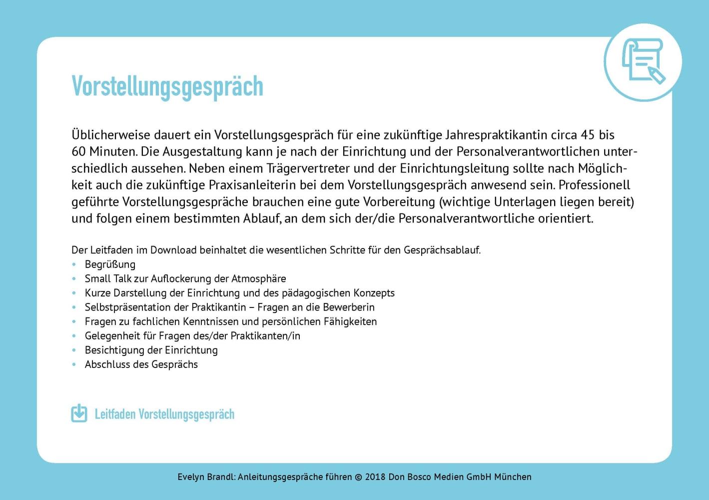 Beispielinhalt (Bild) Anleitungsgespräche führen