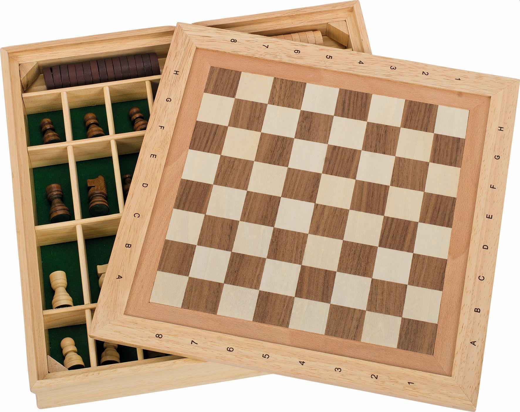 Vorderes Coverbild Spiele-Set Schach-Dame-Mühle