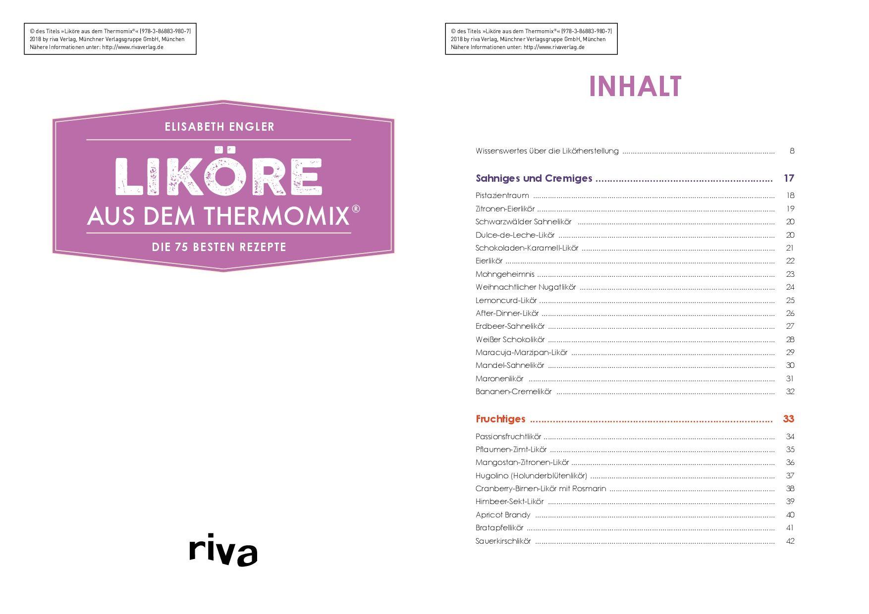 Beispielinhalt (Bild) Liköre aus dem Thermomix®