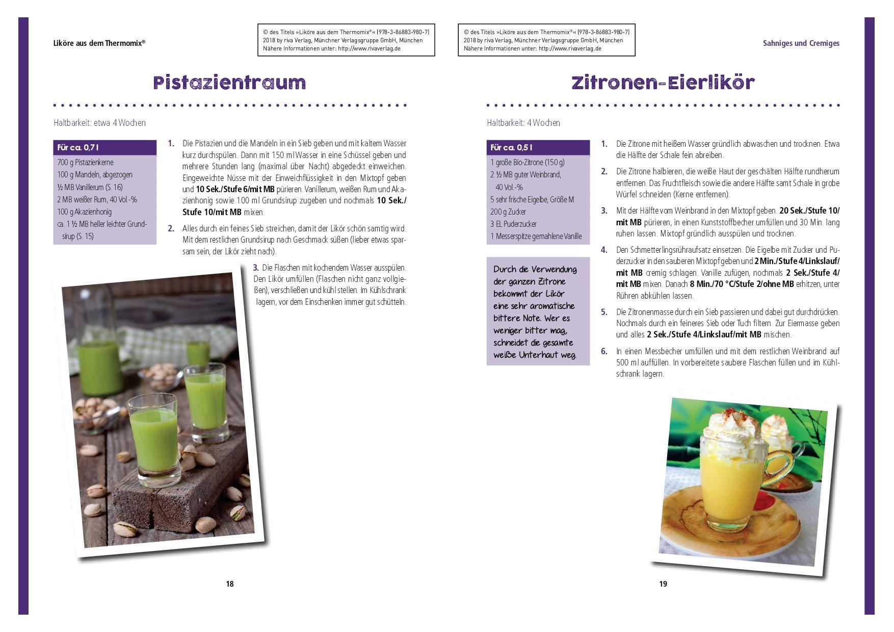 Beispielinhalt (Bild) Liköre aus dem Thermomix®
