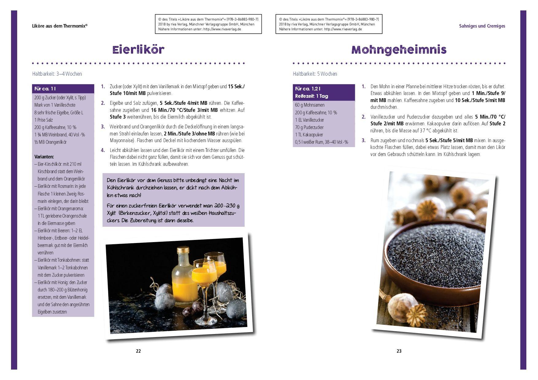 Beispielinhalt (Bild) Liköre aus dem Thermomix®