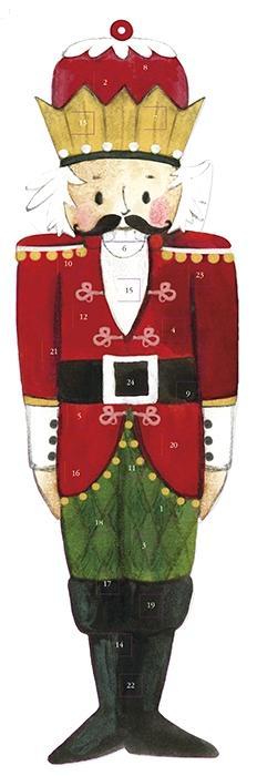 Vorderes Coverbild Adventskalender mit Stanzung Nussknacker