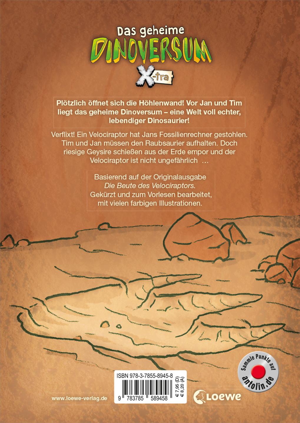 Rückseitencover Das geheime Dinoversum Xtra - Die Beute des Velociraptors