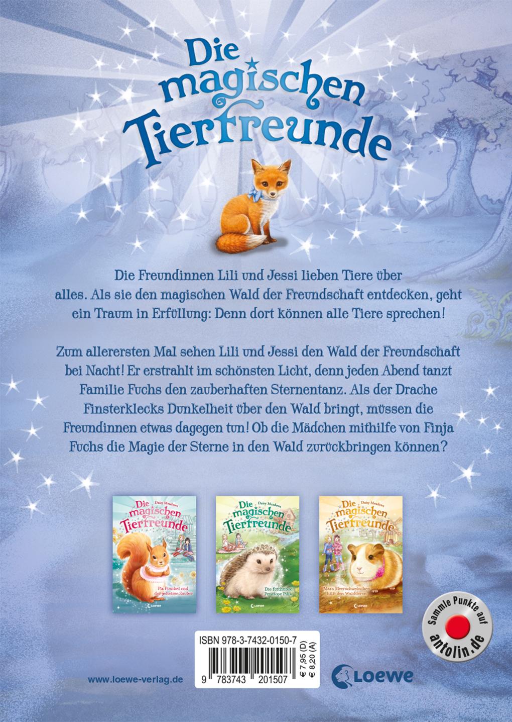 Rückseitencover Die magischen Tierfreunde (Band 7) - Finja Fuchs und die Magie der Sterne