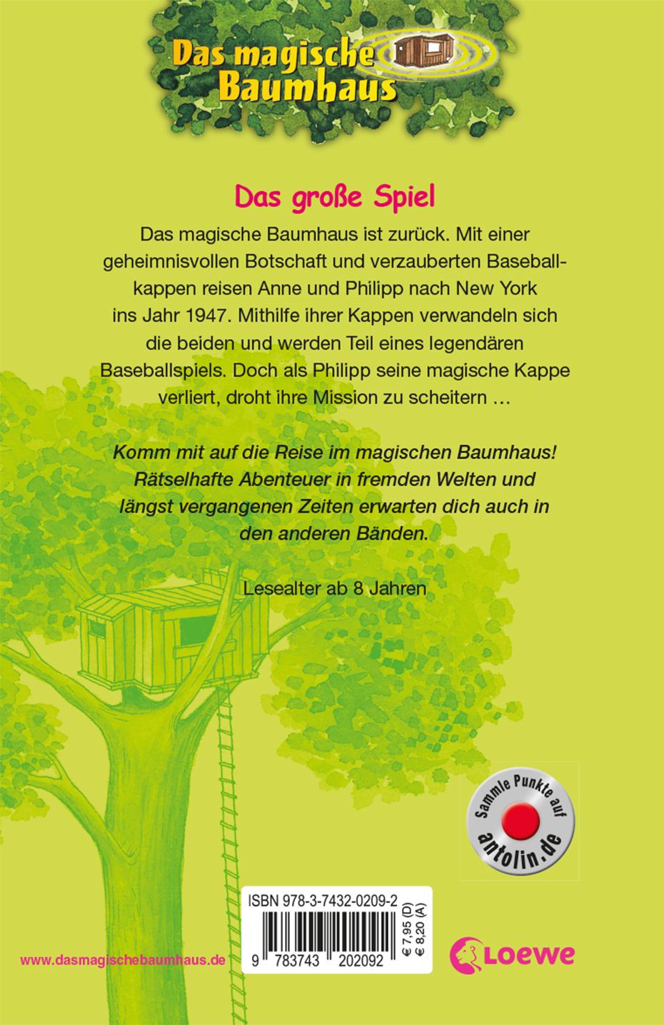 Rückseitencover Das magische Baumhaus 54 - Das große Spiel