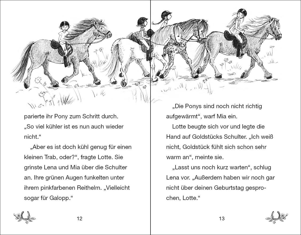 Beispielinhalt (Bild) Ponyhof Apfelblüte 12 - Lotte und die Übernachtungsparty