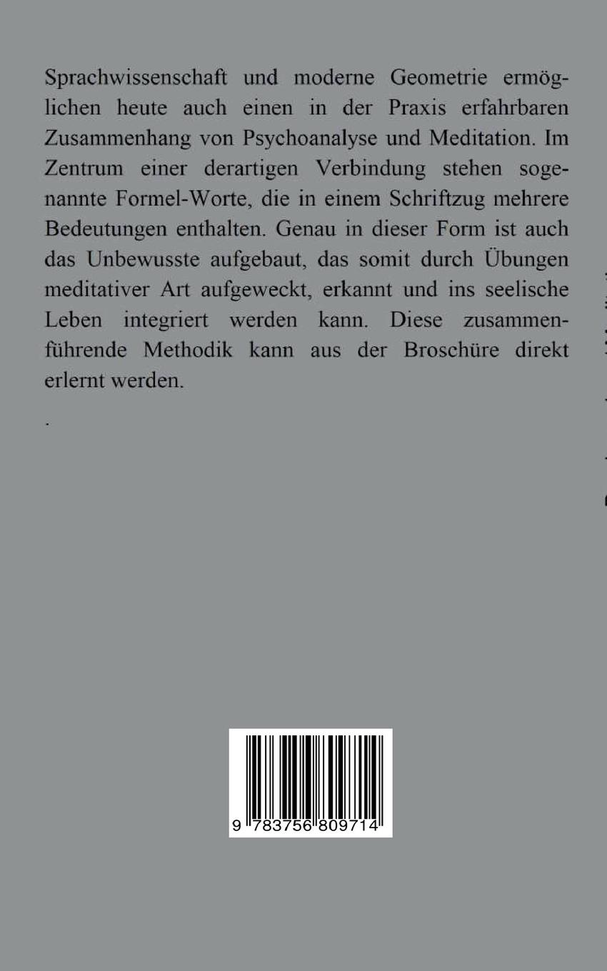 Rückseitencover Psychoanalyse / Meditation