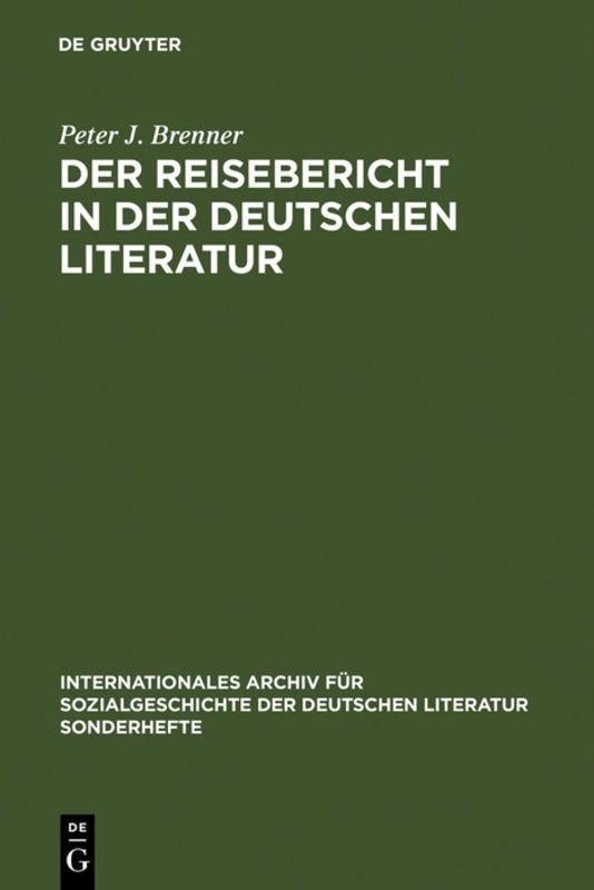 Vorderes Coverbild Der Reisebericht in der deutschen Literatur