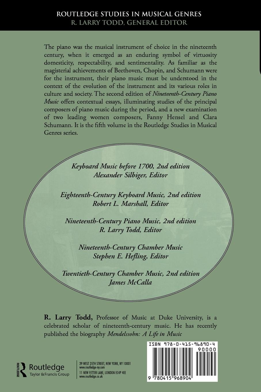 Rückseitencover Nineteenth-Century Piano Music
