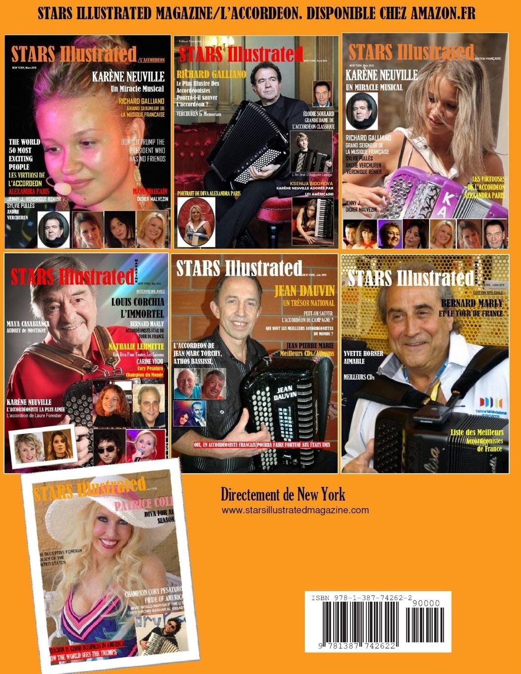 Rückseitencover Stars Illustrated Magazine. Mai 2018. (Edition de luxe en couleurs imprimée sur papier glacé.)