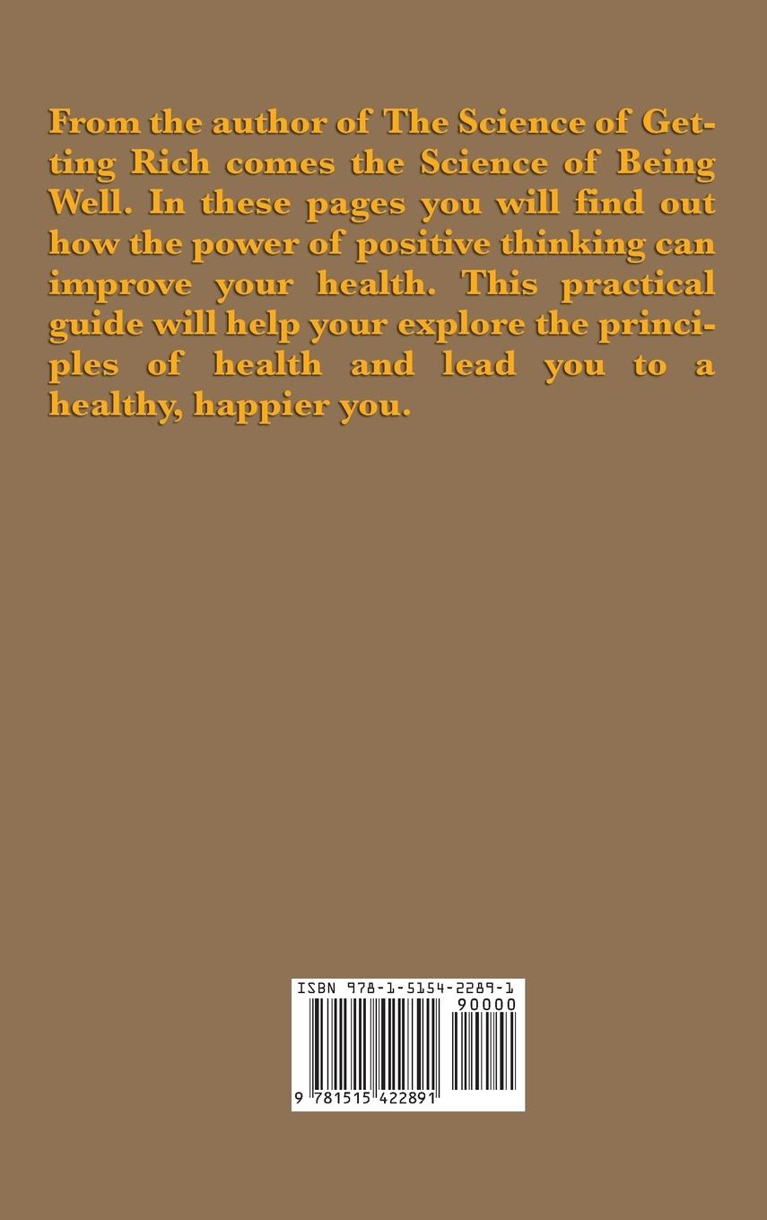 Rückseitencover The Science of Being Well