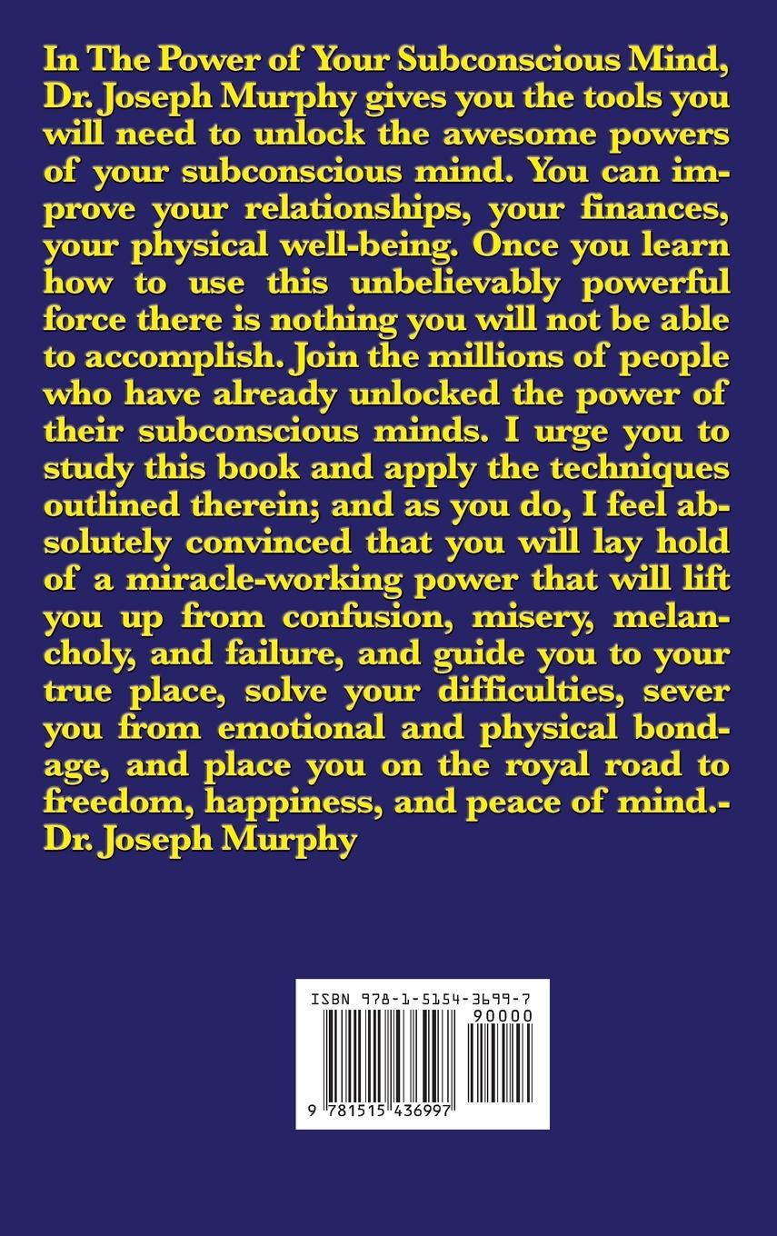 Rückseitencover The Power of Your Subconscious Mind