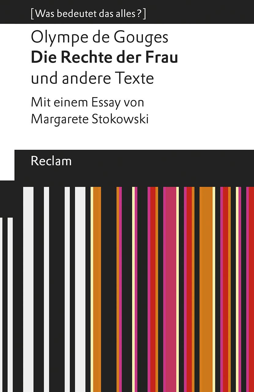 Vorderes Coverbild Die Rechte der Frau und andere Texte
