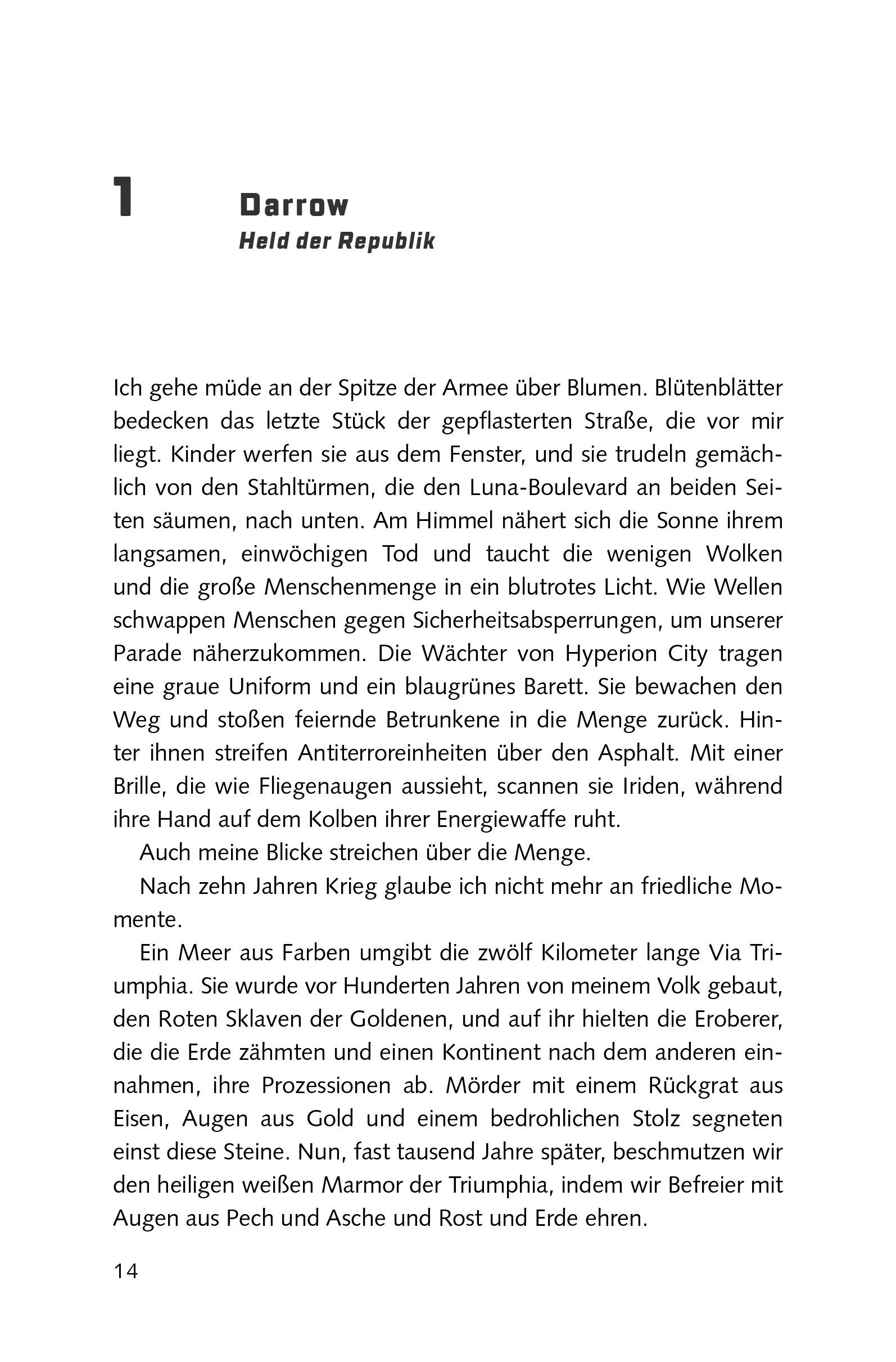 Beispielinhalt (Bild) Red Rising - Asche zu Asche