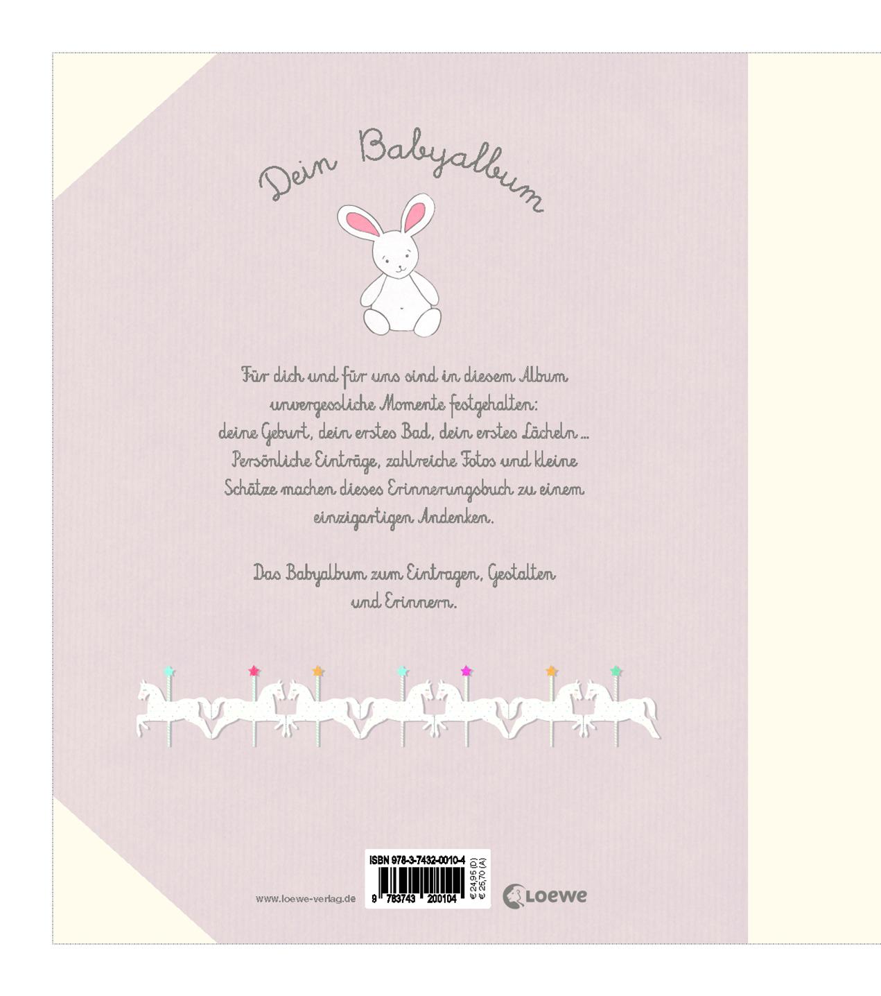 Rückseitencover Dein Babyalbum - Hallo, kleines Wunder