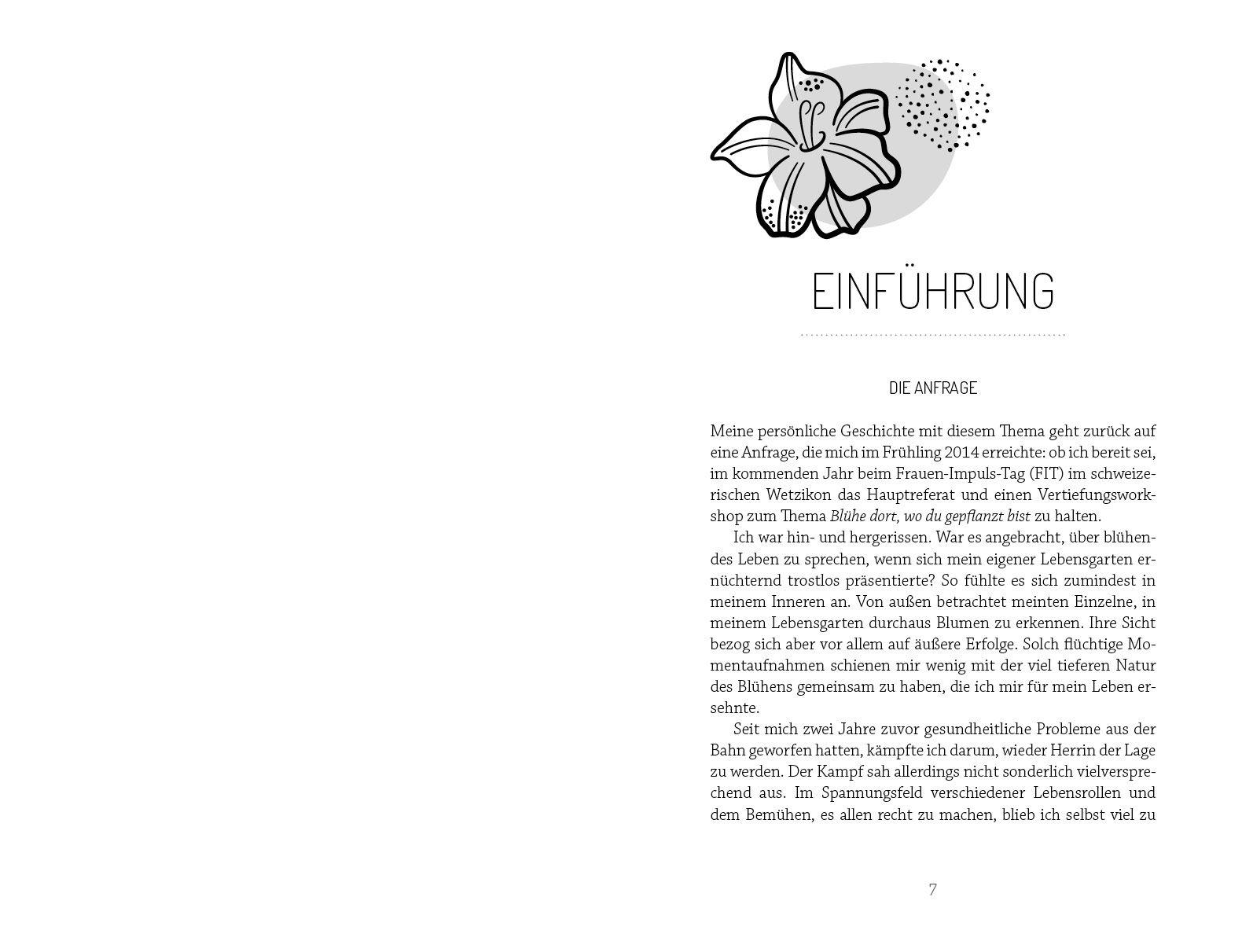 Beispielinhalt (Bild) Blühe dort, wo du gepflanzt bist