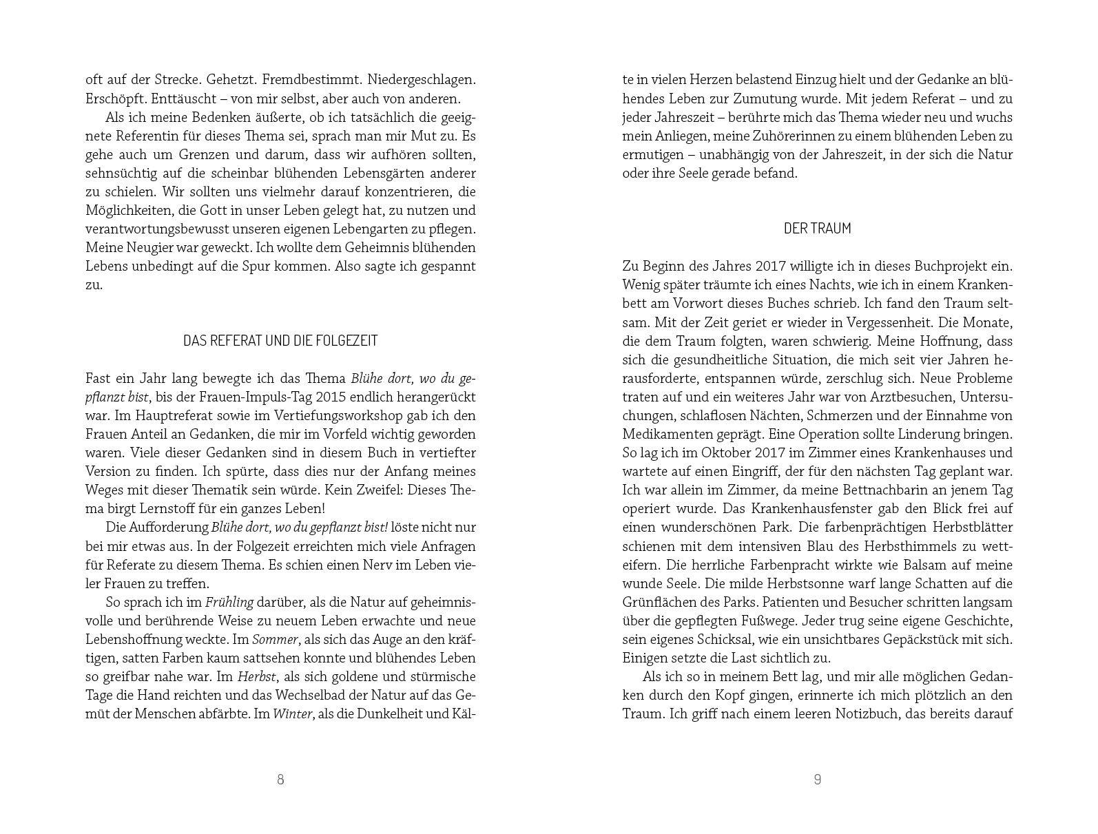 Beispielinhalt (Bild) Blühe dort, wo du gepflanzt bist