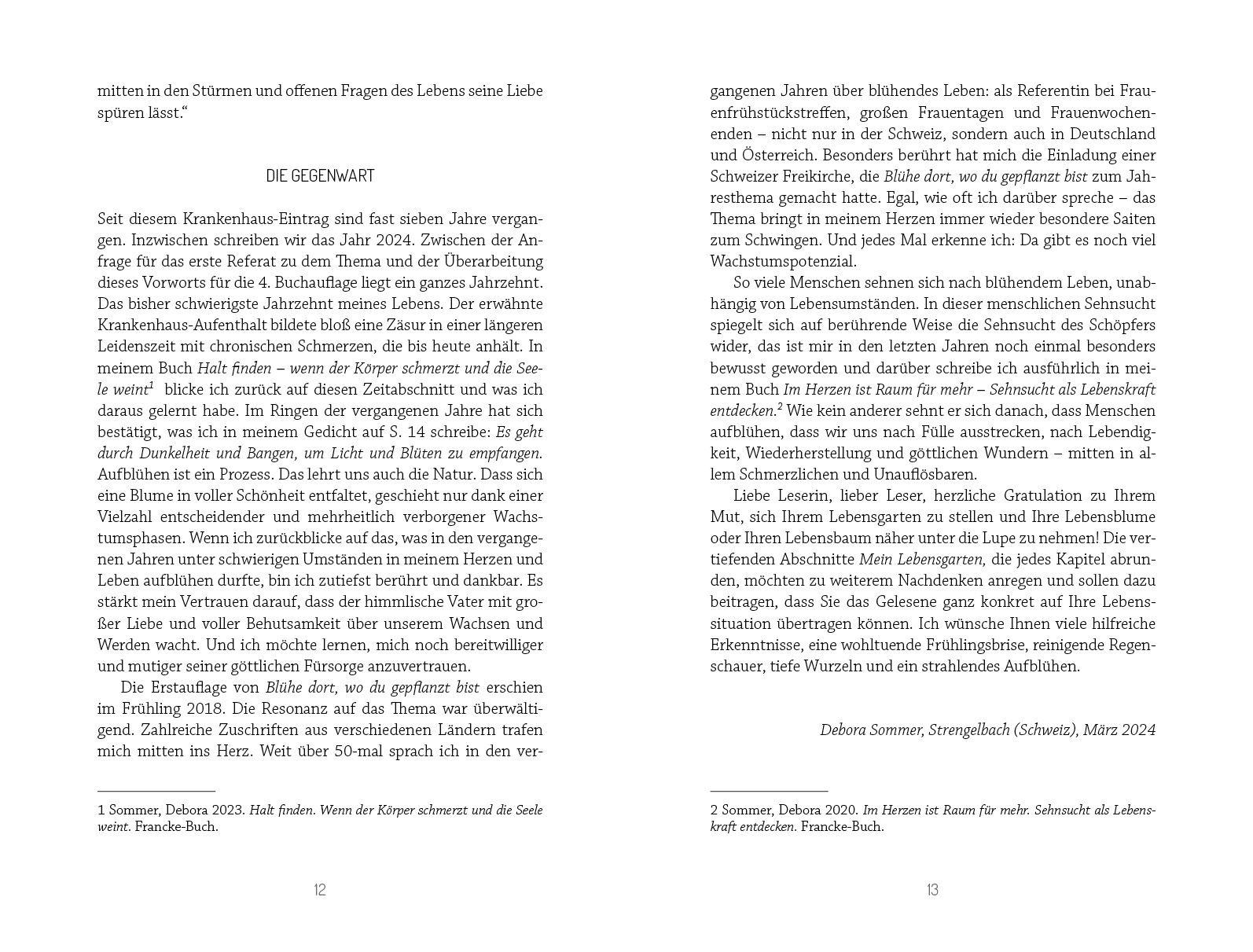 Beispielinhalt (Bild) Blühe dort, wo du gepflanzt bist