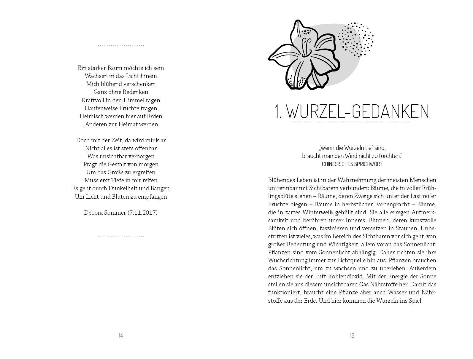 Beispielinhalt (Bild) Blühe dort, wo du gepflanzt bist