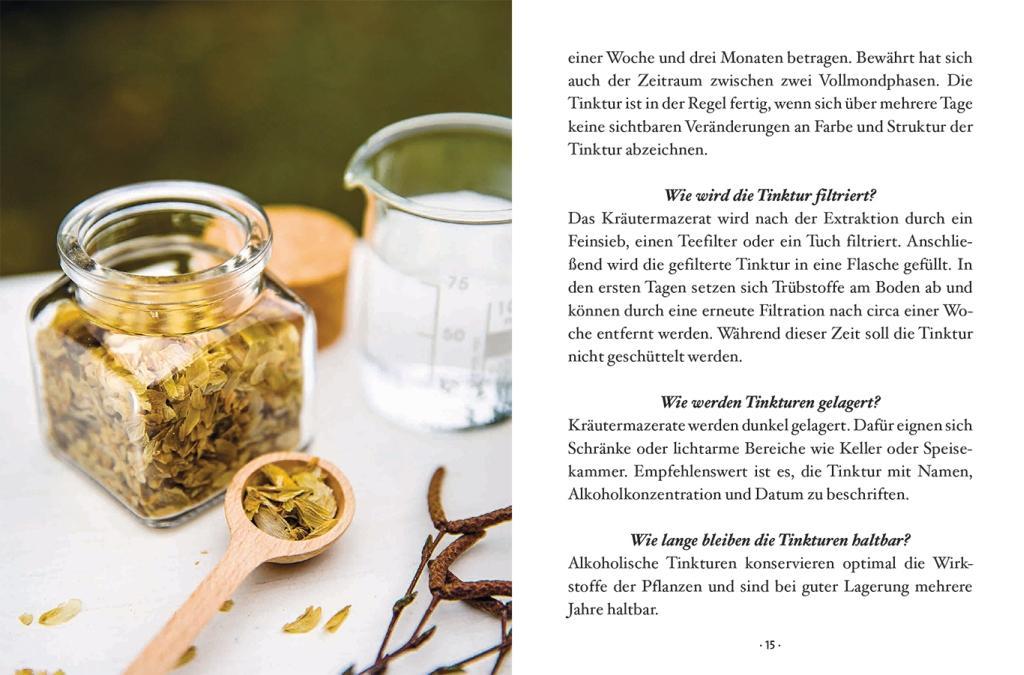Beispielinhalt (Bild) Das kleine Buch: Heiltinkturen aus Wald und Wiese