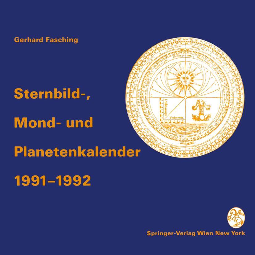 Vorderes Coverbild Sternbild-, Mond- und Planetenkalender 1991-1992