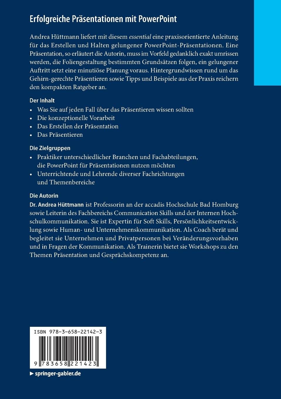 Rückseitencover Erfolgreiche Präsentationen mit PowerPoint