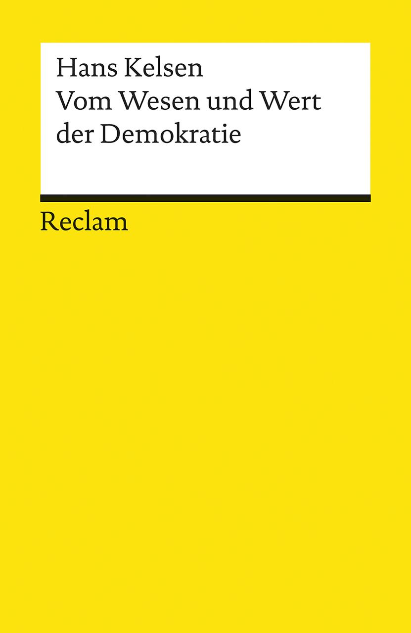 Vorderes Coverbild Vom Wesen und Wert der Demokratie