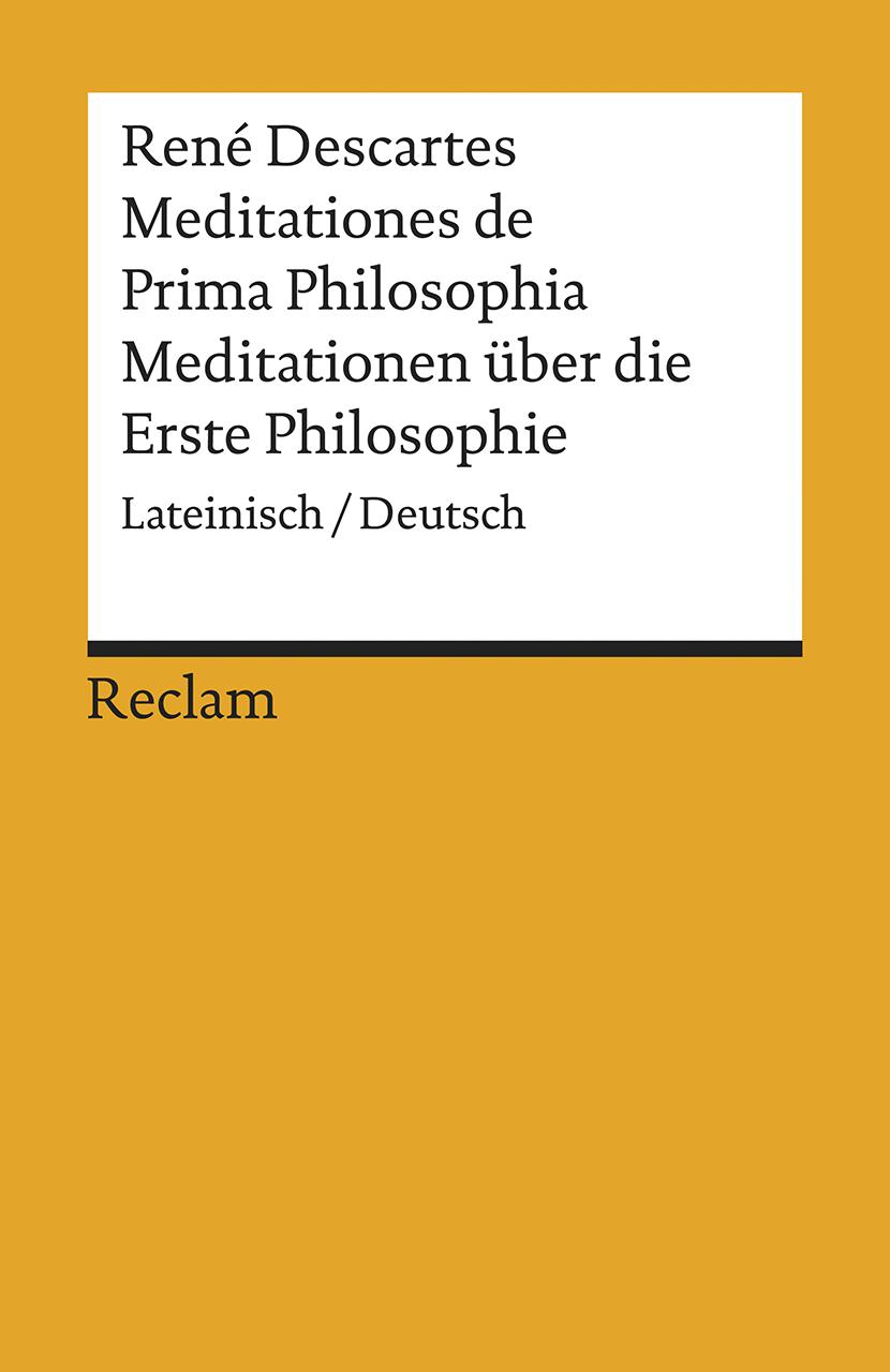 Vorderes Coverbild Meditationes de Prima Philosophia / Meditationen über die Erste Philosophie